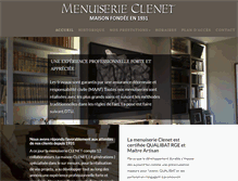 Tablet Screenshot of menuiserie-clenet.com